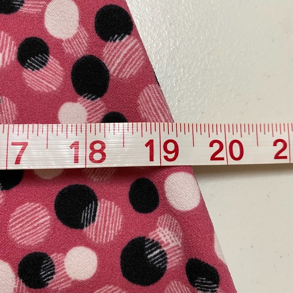 Midi Dress Womens 4 Pink Polka Dot Fit N Flare Retro Coquette Secretary Preppy - Picture 11 of 12